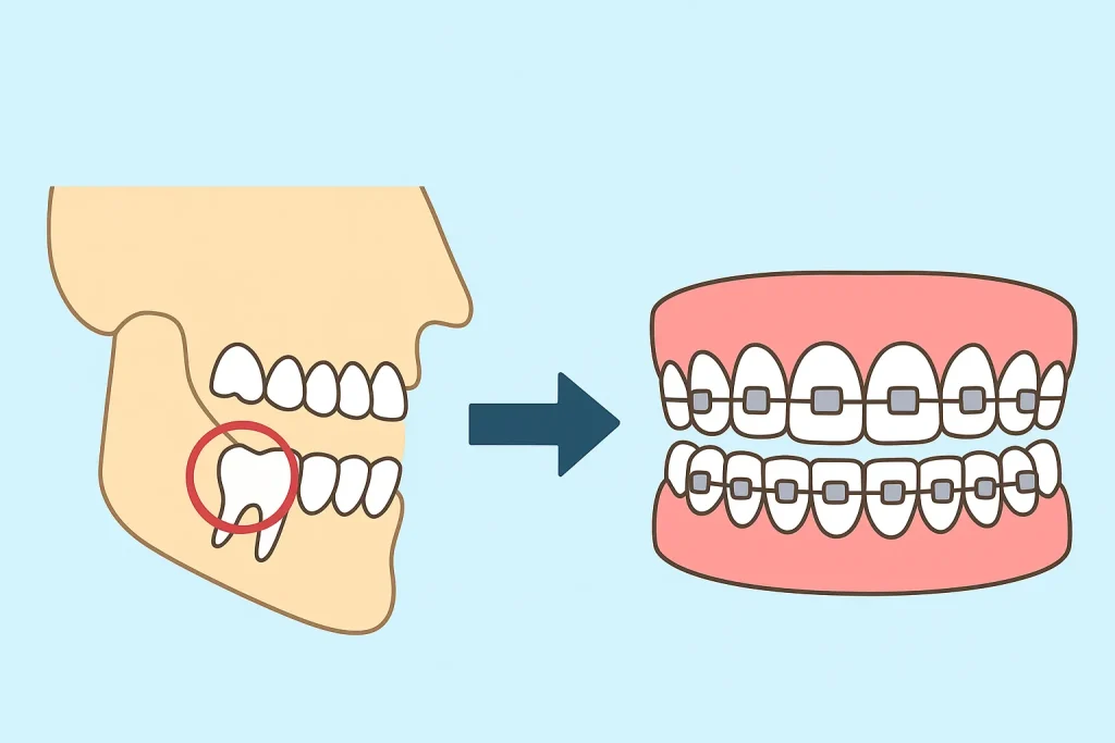 تاثیر کشیدن دندان عقل بر ارتودنسی ؛ 3 اثر مهم 1 تاثیر کشیدن دندان عقل بر ارتودنسی